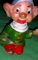 1940 cca. festett tömör gumi DISNEY - HÓFEHÉRKE mese - KUKA TÖRPE -RITKA figura 7 cm a képek szerint