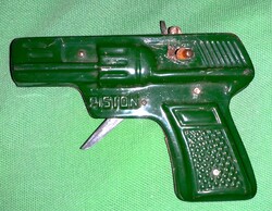 1960-s évek CCCP orosz fém lemez játék PISTON szalagpatronos pisztoly ,revolver a képek szerint