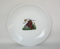Hollóházi porcelán macis gyerek mese tányér