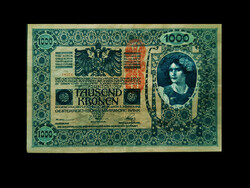 1000 KORONA - 1902 - nagyméretű - DÖK Bélyegzés (olvass!)