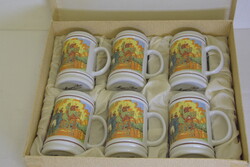 Hollóházi porcelán Magyar Posta feliratos korsók A046