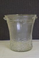 Régi olasz üveg jégvödör, pezsgő hűtő A046