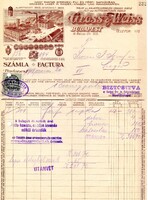 Régi számla: Gross és Weiss, sapka, kalap. Budapest.