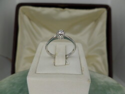 Fehérarany brilles szoliter gyűrű cca 0.16 ct