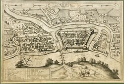 Jacob Hoefnagel (1575-1630): Zolnock - Szolnok látképe, 1617 - ritka, antik térkép, rézmetszet
