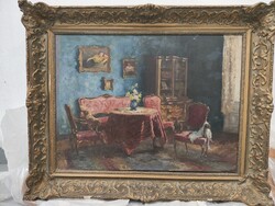 Németh Gyula Gyertyányi Oil Painting Interior