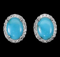 Real Turquoise 925 Silver Earrings