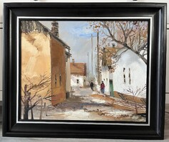 CSIKÓS ANDRÁS / Tabáni utca /  50x40 cm festmény