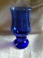 Royal Blue Glass Candle Holder