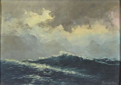 Petheő A. L. jelzéssel magyar művész 1940 : Vihar