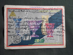 Képeslap,Üvegértékesítő Kft,Magyar Kristály,Veszprémi hetek kiállítás,1935-