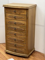 8 fiókos antik stílusú tölgyfa komód smizett
