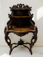 Antik barokk pohárszék tálaló etager
