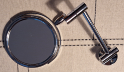 Pipere nagyítós falitükör, rozsdamentes acél, 2 oldalas