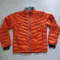 Vagány, COLUMBIA Titanium OmniHeat narancssárga férfi tollkabát fekete tollal töltve, L méret,