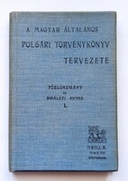 A magyar általános polgári törvénykönyv tervezetének további tárgyalását előkészítő főelőadmány