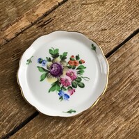 Régi HERENDI porcelán kis gyűrű tartó tányérka vagy poháralátét