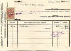 Régi számla: Mezőhegyesi Fogyasztási és Értékesítő Szövetkezet.