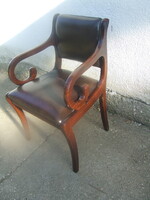 Art deco karos szék bőr