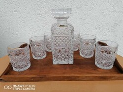 Bohémia whiskeys kristály pohár készlet 7 db-os