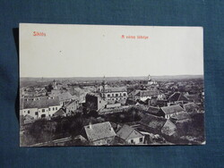 Képeslap,Siklós,városi látkép,részlet ,Feiler Mariska kiadás Siklós,1909-