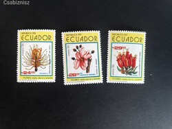 Ecuador virágok postatiszta 1986