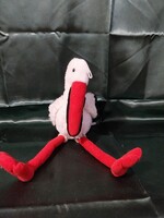 Plüss gólya 50 cm magas 27 cm széles