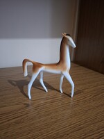Hollóházi porcelán Art Deco ló, paci. Veress Miklós. Jelzett