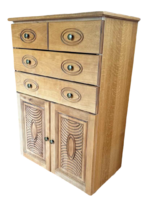 3 fiókos antik stílusú tölgyfa komódszekrény