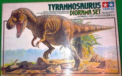 Retro TAMIYA T-REX dinószaurusz DIORÁMA 1:35 méretarányú festhető ragasztható makett a képek szerint