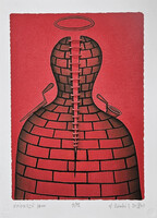 Ef Zámbó István - Építkező ikon 42 x 30 cm computer print, merített papír