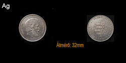 EZÜST 5 FORINT 1947 !! - NAGYMÉRETŰ - Kossuthos! 12 gr ezüst - fényes!