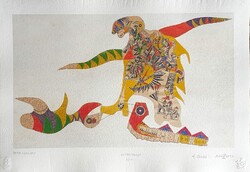 Ef Zámbó István - Papírsárkány 41 x 59 cm színes nyomat, merített papír