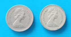 2 db  ritka angol Font , 1983  évi , egyiken fordított peremírat
