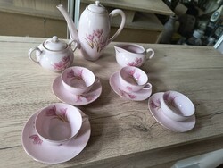 Ritkaság! Halvány rózsaszín Zsolnay mokkas készlet!