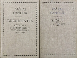 Lucrétia fia - Kötetben meg nem jelent elbeszélések I. 1916-1927 + Sirály - Sziget (2 kötet) - Márai Sándor