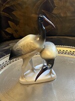 HOLLÓHÁZI PORCELÁN PÁROS DARUMADÁR SZOBOR