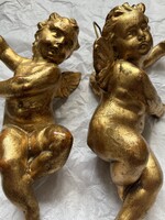 Antik aranyozott puttó pár