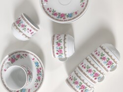 Kínai porcelán csésze szett, 6 személyes
