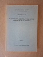 BME Valós egyváltozós függvények differenciálszámítása - dr. Császár Ákosné egyetemi docens
