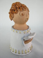 Antalfiné Szente Katalin jelzett kerámia lány