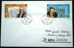 MANf213-4f / MAN-szigetek 1982 EUROPA CEPT bélyegsor FDC-n futott