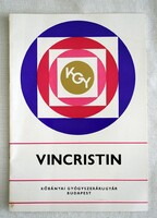 Vincristin gyógyszer ismertető prospektus reklám Kőbányai Gyógyszerárugyár Budapest X.