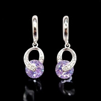 18 KT.-S FEHÉR ARANNYAL GALVANIZÁLT SWAROVSKI KRISTÁLY KÖVES CSODARAGYOGÓ FÜLBEVALÓ A FÉM RÉSZ IS.