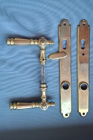 Antik bécsi hatszögletű réz kilincs