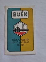 Kőolajvezeték Építő Vállalat 1975. évi kártyanaptár