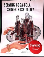 1947. COCA COLA plakát NEM REPRINT !!! újság poszter vastag műanyag védtartóban a képek szerint