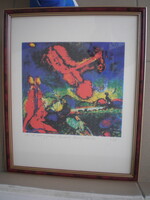 JOSEPH  KADAR    .  (  KÁDÁR JÓZSEF )   ! !   SZUPER ÁRON   4 / 75  SZÁMOZOTT. JELZETT. SZITA NYOMAT