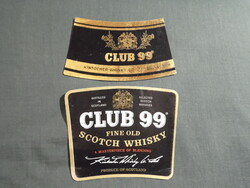 Whisky címke,CLUB 99 Scotch Whisky