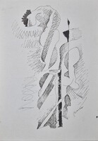 Baska József 42 x 30 cm tus, papír